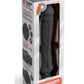 Powercocks Silicone Rechargeable Girthy Realistic Vibrator - Black - 8in