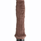 Powercocks Silicone Rechargeable Girthy Realistic Vibrator - Chocolate - 8in