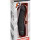 Powercocks Silicone Rechargeable Realistic Vibrator - Black - 6.5in