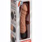 Powercocks Silicone Rechargeable Realistic Vibrator - Caramel - 6.5in