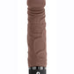 Powercocks Silicone Rechargeable Realistic Vibrator - Chocolate - 6.5in