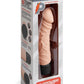 Powercocks Silicone Rechargeable Realistic Vibrator - Vanilla - 6.5in