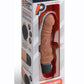 Powercocks Silicone Rechargeable Realistic Vibrator - Caramel - 6in