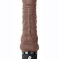 Powercocks Silicone Rechargeable Realistic Vibrator - Chocolate - 6in