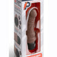 Powercocks Silicone Rechargeable Realistic Vibrator - Chocolate - 6in