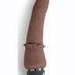 Powercocks Silicone Rechargeable Slim Anal Realistic Vibrator - Chocolate - 7in