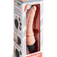 Powercocks Silicone Rechargeable Slim Anal Realistic Vibrator - Vanilla - 7in