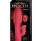 Princess Passion Heat Rechargeable Silicone Warming Vibrator with Clitoral Wheel - Coral/Pink