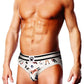 Prowler Leather Pride Brief - Black/White - XLarge