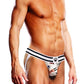 Prowler Leather Pride Jock - Black/White - XLarge