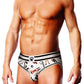 Prowler Leather Pride Open Brief - Black/White - XXLarge