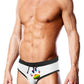 Prowler Oversized Paw Swimming Brief - Multicolor/Rainbow/White - Small