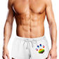 Prowler Oversized Paw Swimming Trunk - Multicolor/Rainbow/White - Small