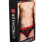 Prowler Red Ass-Less Brief - Black/Red - Large