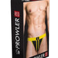Prowler Red Ass-Less Jock - Black/Yellow - XLarge