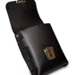 Prowler Red Leather Buckle Pouch - Black