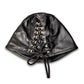 Prowler Red Leather Executioners Hood - Black