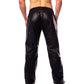 Prowler Red Leather Joggers - Black/White - Small