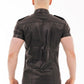 Prowler Red Leather Punch Hole Shirt