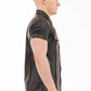 Prowler Red Leather Punch Hole Shirt - Black - Large