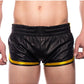 Prowler Red Leather Sport Shorts - Black/Yellow - Small