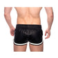 Prowler Red Leather Sport Shorts - Black/White - XSmall