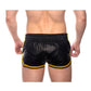 Prowler Red Leather Sport Shorts - Black/Yellow - XSmall