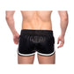 Prowler Red Leather Sport Shorts - Black/White - 3XLarge