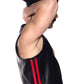 Prowler Red Waistcoat Stripe - Black/Red - Small