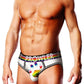 Prowler White Oversized Paw Open Brief - Multicolor/Rainbow/White - Medium