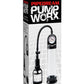 Pump Worx Accu-Meter Power Penis Pump - Black/Clear