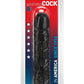 Quivering Cock Vibrating Dildo - Black - 8in