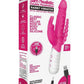 Rabbit Essentials Silicone Rechargeable Slim Realistic Double Penetration Rabbit Vibrator - Hot Pink/Pink