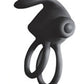 Ram Silicone Vibrating Cock Ring - Black