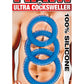 Ram Ultra Cocksweller Silicone Cock Rings - Blue