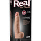 Real Feel Deluxe No. 6 Wallbanger Vibrating Dildo with Balls - Flesh/Vanilla - 8.5in