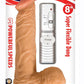Real Skin All American Whoppers Vibrating Dildo with Balls - Vanilla - 8in