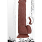 Real Supple Girthy Poseable Dildo with Balls - Chocolate - 8.5in