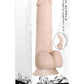 Real Supple Girthy Poseable Dildo with Balls - Flesh/Vanilla - 8.5in