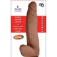 Realcocks Dual Layered #6 Bendable Dildo Curved - Brown/Caramel - 8in