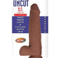 Realcocks Dual Layered Uncut Slider Thin Tip Dildo - Caramel - 8.5in