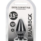 Realrock Crystal Clear Anal Plus - Black/Clear - 3.5in
