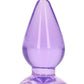 Realrock Crystal Clear Anal Plus - Clear/Purple - 3.5in