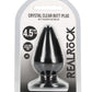 Realrock Crystal Clear Anal Plus - Black/Clear - 4.5in
