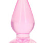 Realrock Crystal Clear Anal Plus - Clear/Pink - 4.5in