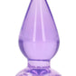 Realrock Crystal Clear Anal Plus - Clear/Purple - 4.5in