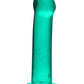 Realrock Crystal Clear Dildo with Suction Cup - Clear/Green - 6.7in