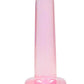 Realrock Crystal Clear Non Realistic Dildo with Suction Cup - Clear/Pink - 5.3in