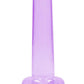 Realrock Crystal Clear Non Realistic Dildo with Suction Cup - Clear/Purple - 5.3in