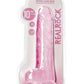 Realrock Crystal Clear Realistic Dildo with Balls - Clear/Pink - 10in